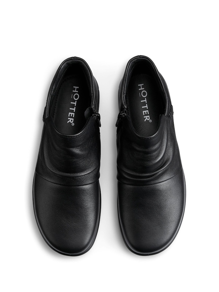 Hotter Black Regular Fit Marly Zip Boots - Image 4 of 4