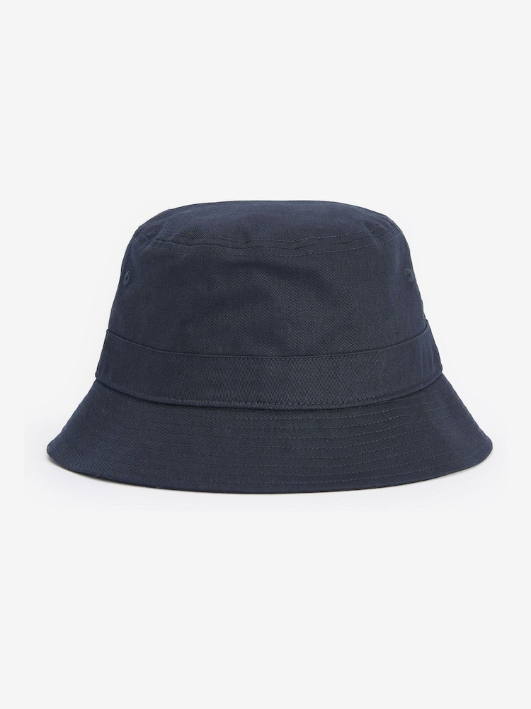 Barbour® Navy International Olivia Logo Bucket 100% Cotton Hat - Image 2 of 3