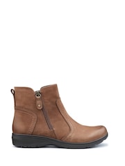 Hotter Brown Derby Zip Wide Fit Boots - Image 1 of 4