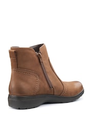 Hotter Brown Derby Zip Wide Fit Boots - Image 3 of 4