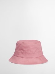 Barbour® Pink International Olivia Logo Bucket 100% Cotton Hat - Image 2 of 3