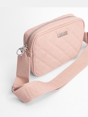 Barbour® International Pale Pink Quilted Sloane Crossbody  Bag - Image 7 of 11