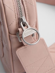 Barbour® International Pale Pink Quilted Sloane Crossbody  Bag - Image 9 of 11