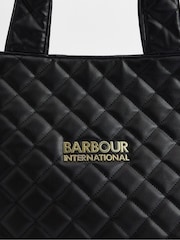 Barbour® International Battersea Quilted Black Tote Bag - Image 8 of 12