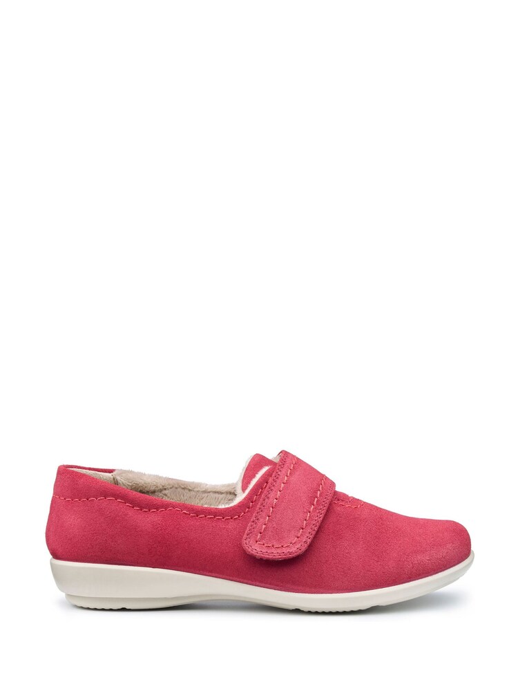 Hotter Pink Regular Fit Regular Fit Toasty Touch Fastening Slippers - Image 1 of 4