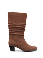 Hotter Brown Regular Fit Sloane Zip Boots - Image 1 of 4