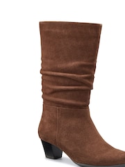 Hotter Brown Regular Fit Sloane Zip Boots - Image 2 of 4