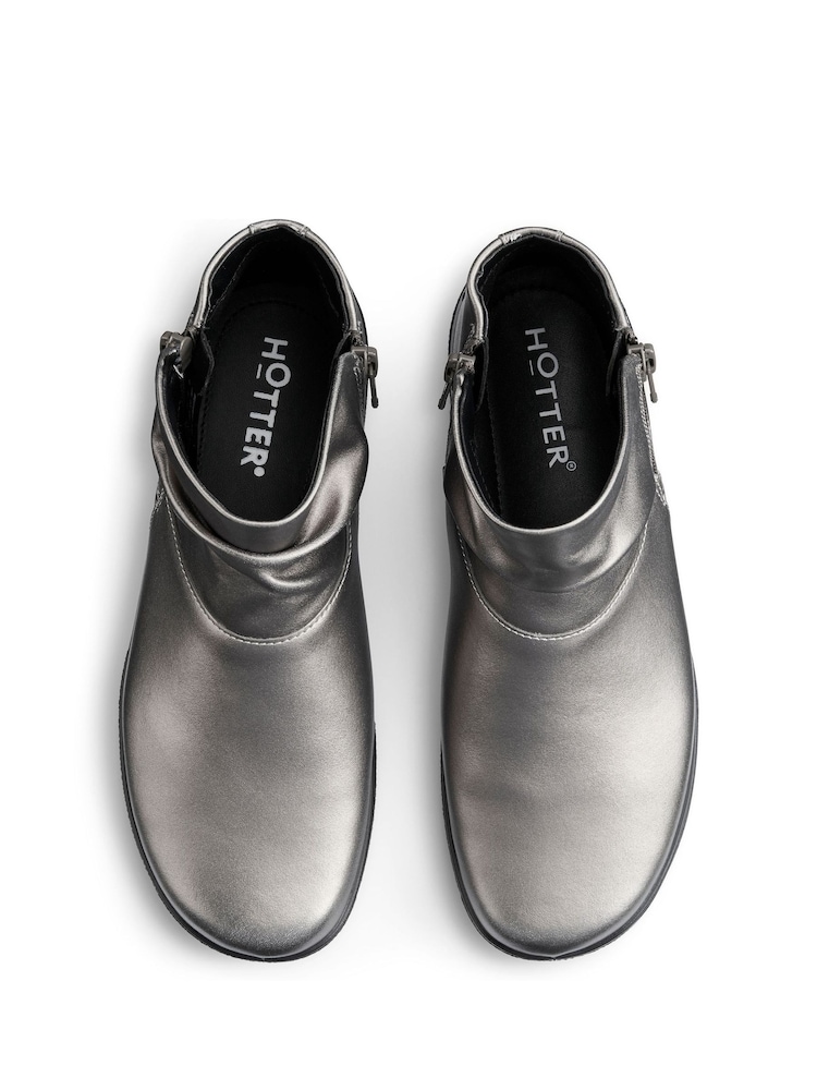 Hotter Silver Regular Fit Murmur Zip-Fastening Boots - Image 4 of 4