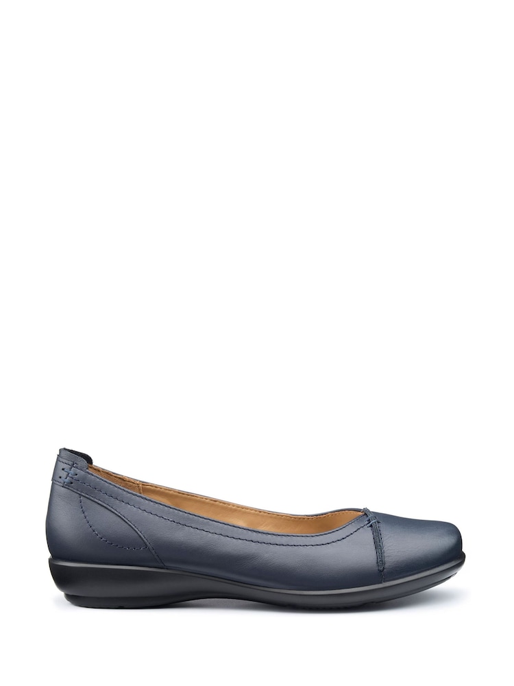Hotter Blue Wide Fit Robyn II Slip-On Leather Shoes - Image 1 of 4