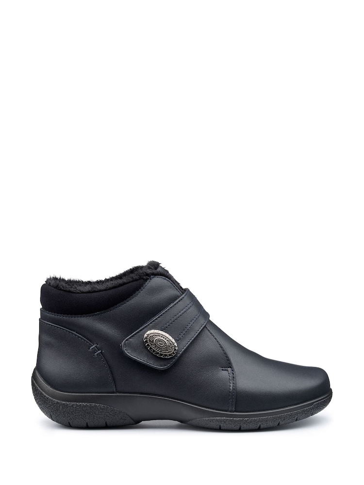 Hotter Blue Wide Fit Muse Touch-Fastening Boots - Image 1 of 4