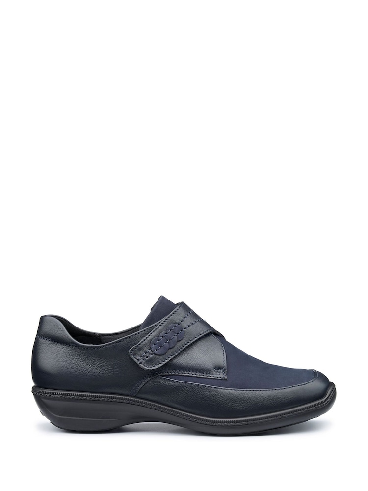 Hotter Blue Zest Touch-Fastening Wide Fit Shoes - Image 1 of 4