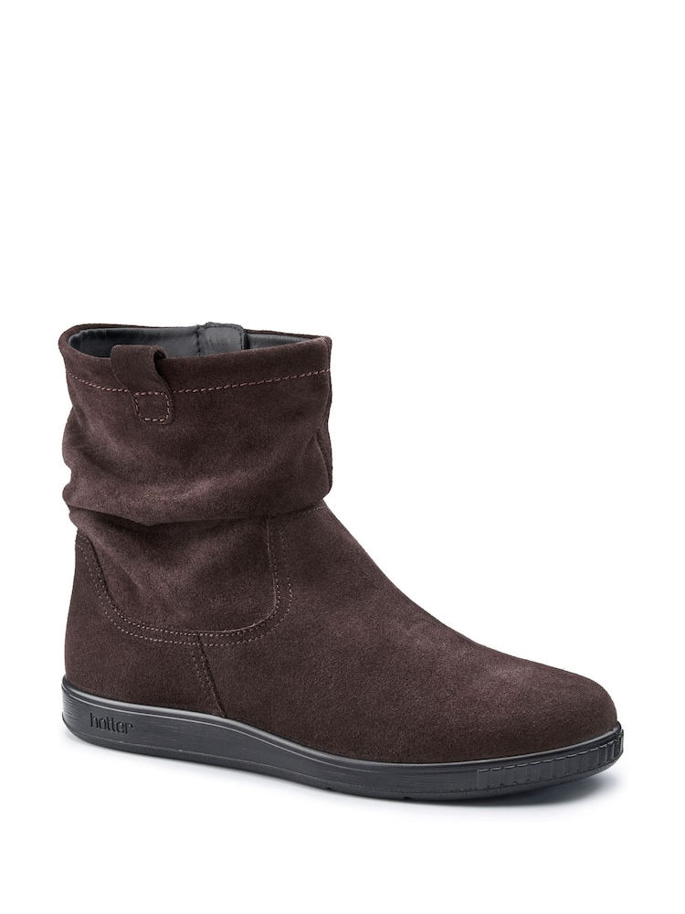 Hotter Brown Standard Fit Sprite Zip Boots - Image 2 of 4