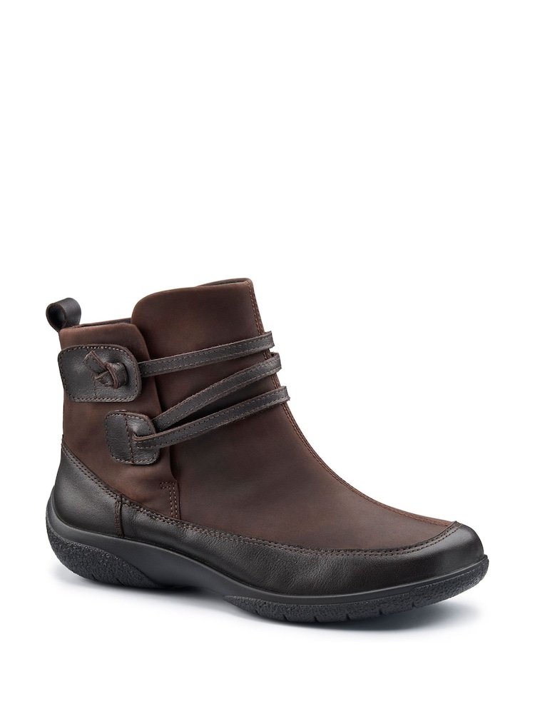 Hotter Brown Rumble Stud Wide Fit Boots - Image 2 of 4
