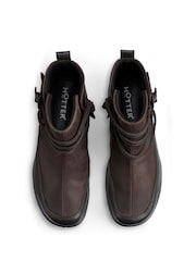 Hotter Brown Rumble Stud Wide Fit Boots - Image 4 of 4