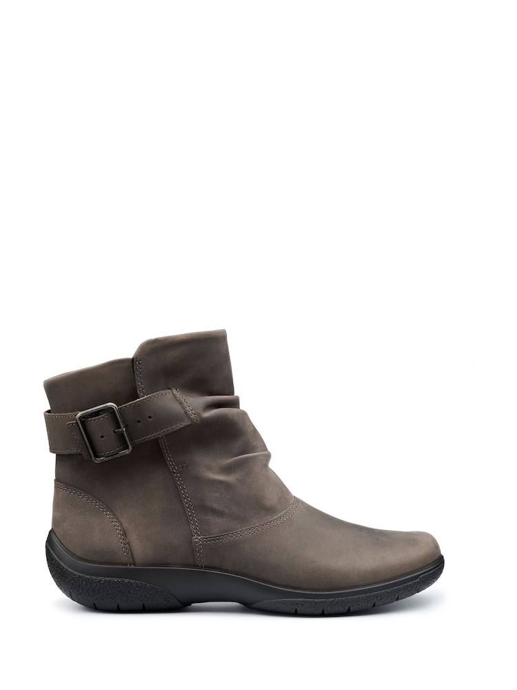 Hotter Brown Regular Fit Rumour Zip Buckle Boots - Image 1 of 4