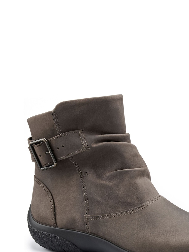 Hotter Brown Regular Fit Rumour Zip Buckle Boots - Image 2 of 4