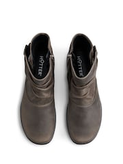 Hotter Brown Regular Fit Rumour Zip Buckle Boots - Image 4 of 4