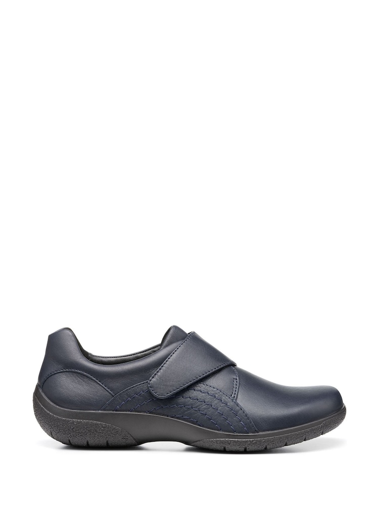 Hotter Blue Wide Fit Sugar II Touch Fastening Full Covered Shoes - Image 1 of 4