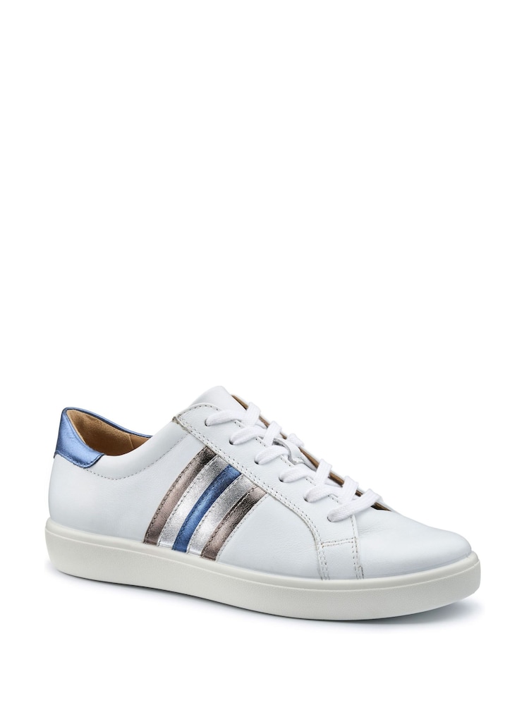 Hotter White Standard Fit Switch Lace-Up Trainers - Image 2 of 4 Hotter White Standard Fit Switch Lace-Up Trainers - Image 2 of 4