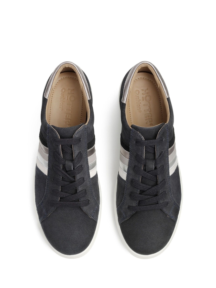 Hotter Grey Extra Wide Fit Switch Lace-Up Trainers - Image 4 of 4