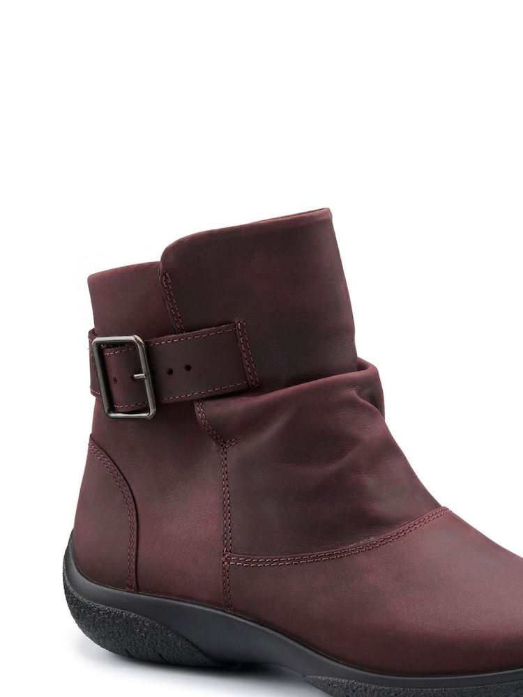 Hotter Red Regular Fit Rumour Zip Buckle Boots - Image 2 of 4