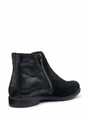 Hotter Black Lizard Print Wide Fit Tenby Zip Fastening Boots - Image 3 of 4