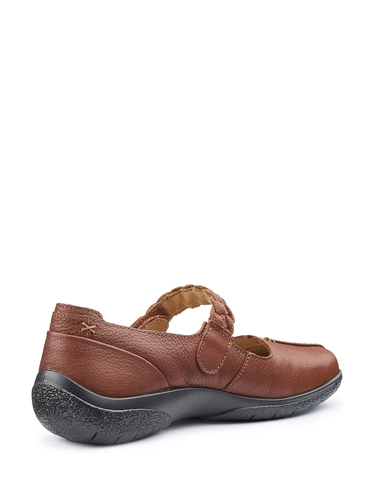 Hotter Brown Standard Fit Shake II Touch Fastening Leather Shoes - Image 3 of 4