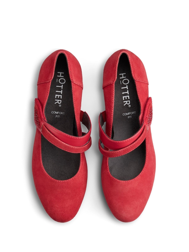 Hotter Red Samba Touch-Fastening Regular Fit Shoes - Image 4 of 4