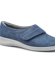 Hotter Blue Regular Fit Wrap Touch Fastening Slippers - Image 2 of 4