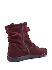 Hotter Burgundy Red Standard Fit Sprite Zip Boots - Image 3 of 4