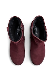Hotter Burgundy Red Standard Fit Sprite Zip Boots - Image 4 of 4
