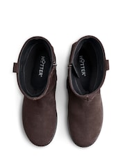 Hotter Brown Wide Fit Sprite Zip Boots - Image 4 of 4