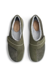Hotter Green Regular Fit Wrap Touch Fastening Slippers - Image 3 of 4