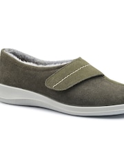 Hotter Green Regular Fit Wrap Touch Fastening Slippers - Image 4 of 4