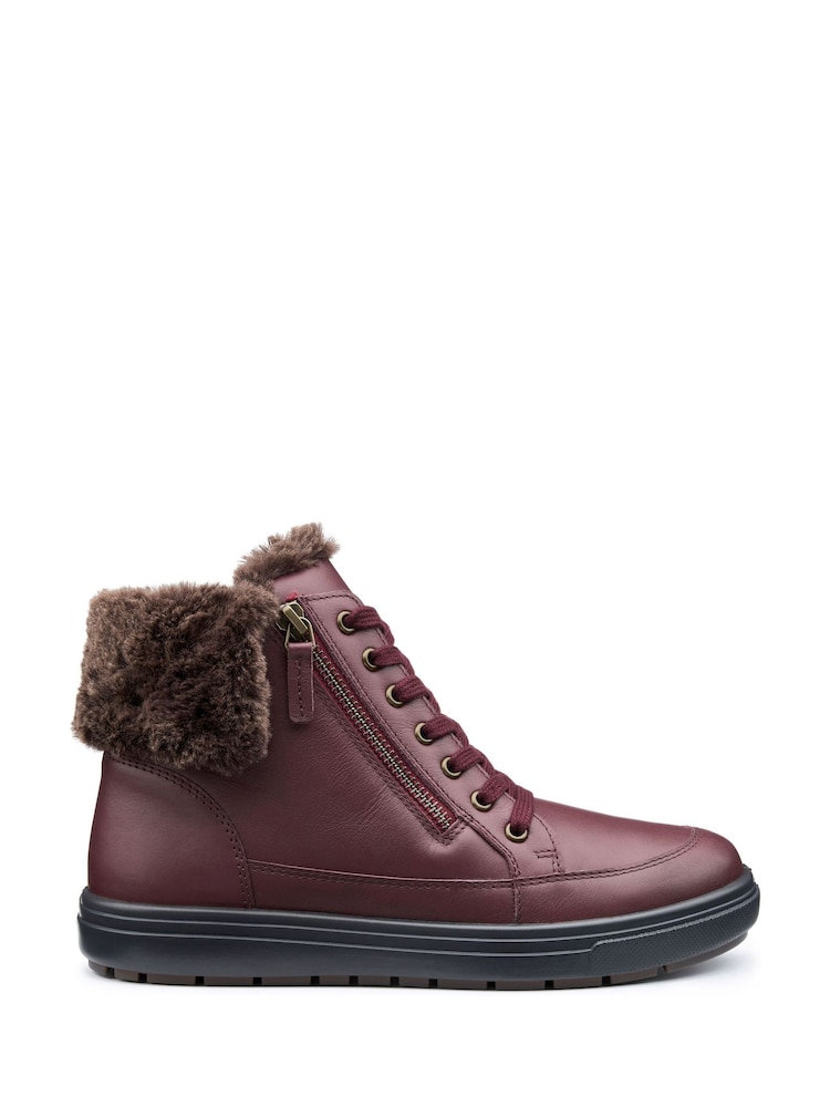 Roșu - Hotter Rapid III Zip/Lace-Up Regular Fit Boots - Image 1 of 4