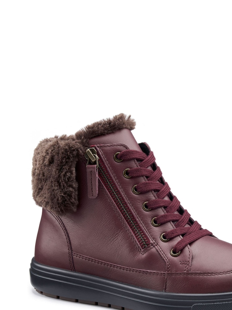 Roșu - Hotter Rapid III Zip/Lace-Up Regular Fit Boots - Image 2 of 4