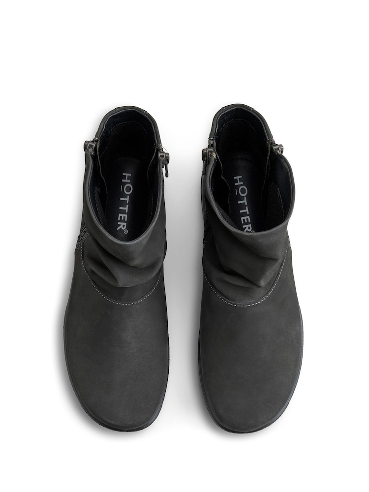 Hotter Grey Wide Fit Whisper Zip Boots - Image 4 of 4