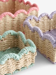 Set of 3 Pastel Mini Scallop Baskets - Image 5 of 5
