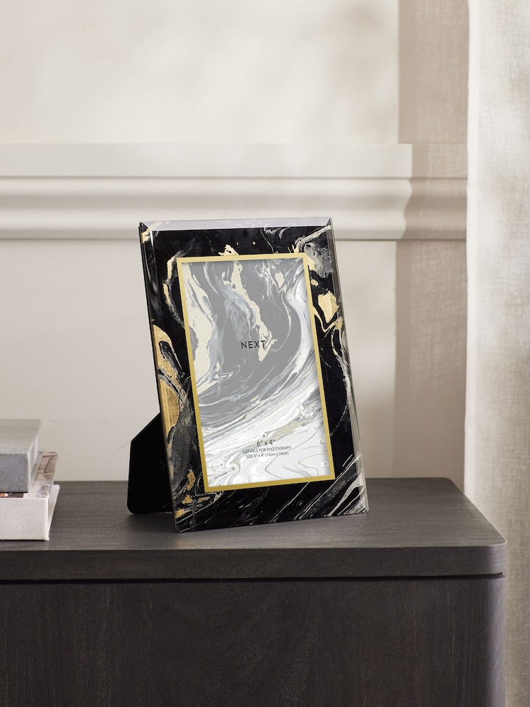 Black white Marble Glass Photo Frame - Image 2 of 5
