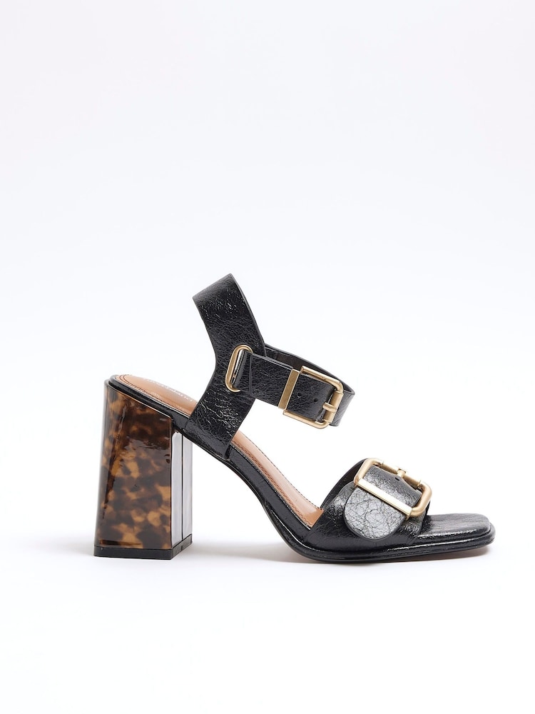 River Island сандалии на каблуке из двух частей - Image 1 of 5