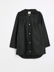 River Island Black Hooded Rain Jacket - Image 5 of 6