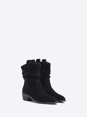 River Island Black Slouch Western Boots - Image 2 of 5