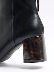 River Island Black Feature Block Heel Ankle Boots - Image 4 of 4