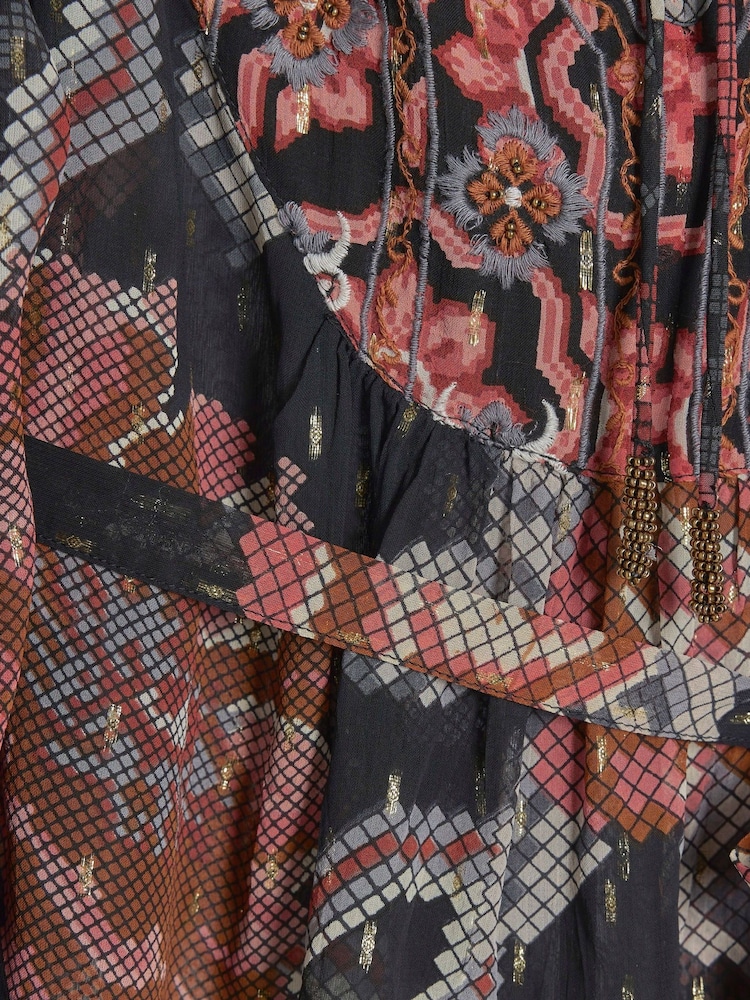 River Island Black Floral Print Smock Top - Image 4 of 4 River Island Black Floral Print Smock Top - Image 4 of 4