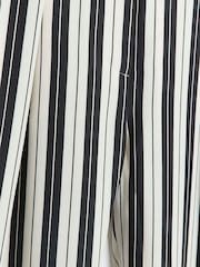 River Island Black Stripe Wide Leg Pleated Tailored Trousers - Image 4 of 4