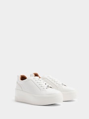 Белый - River Island Платформа со шнуровкой Трейнеры - Изображение 1 из 4