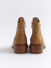 River Island Brown Low Block Heel Suede Boots - Image 3 of 4