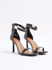River Island Black Clasp Back Heeled Sandals - Image 3 of 5