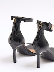 River Island Black Clasp Back Heeled Sandals - Image 4 of 5