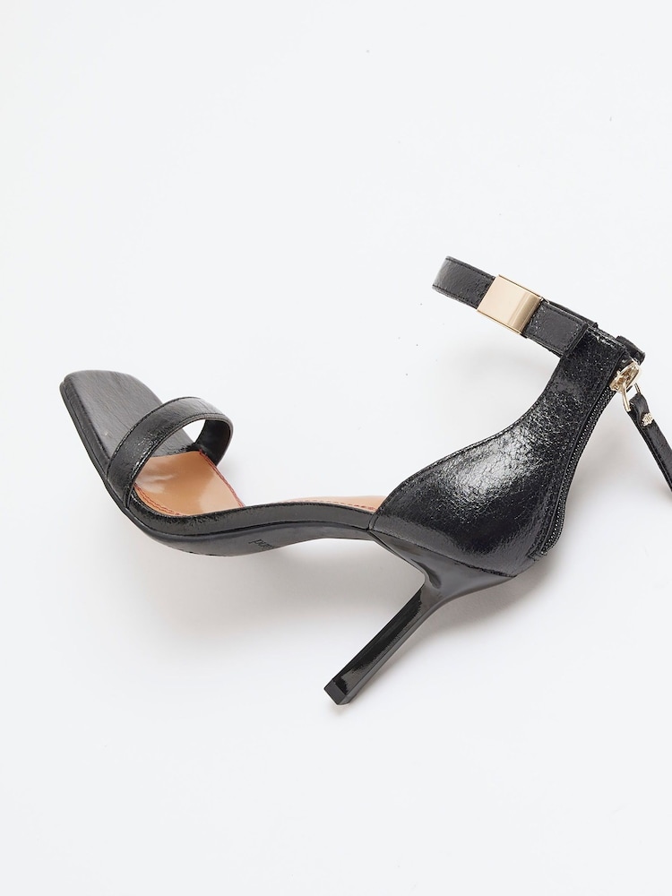 River Island Black Clasp Back Heeled Sandals - Image 5 of 5